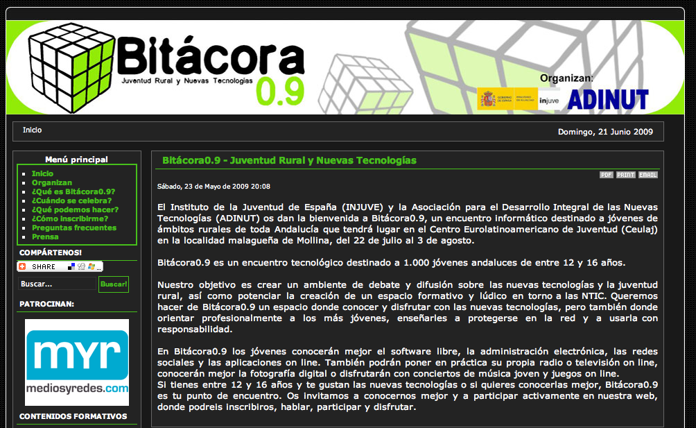 Bitácora0.9 – Juventud Rural y Nuevas Tecnologías